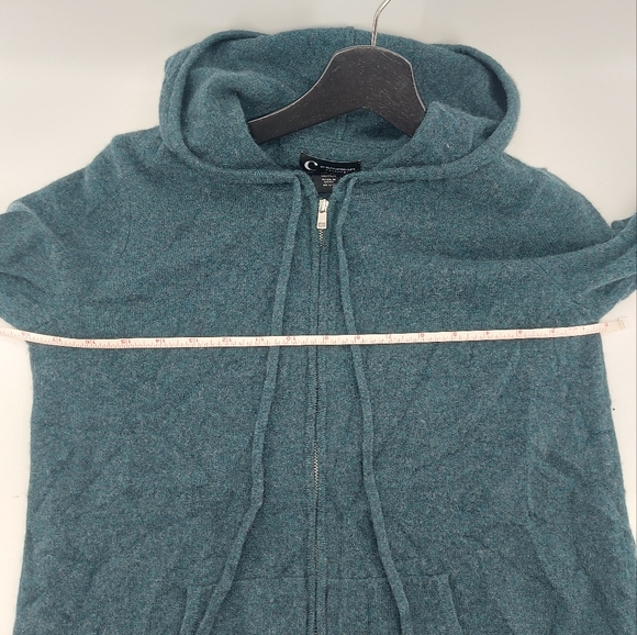 C By Bloomingdales Teal Cashmere Team Size XS - Picture 5 of 7
